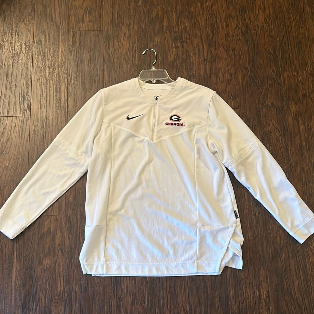 Nike UGA Georgia Bulldogs 1/4 zip on field jacket size medium (men’s)